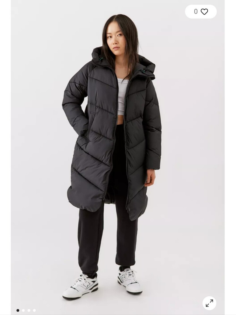 Save The Duck Long Black Puffer Jacket Size L